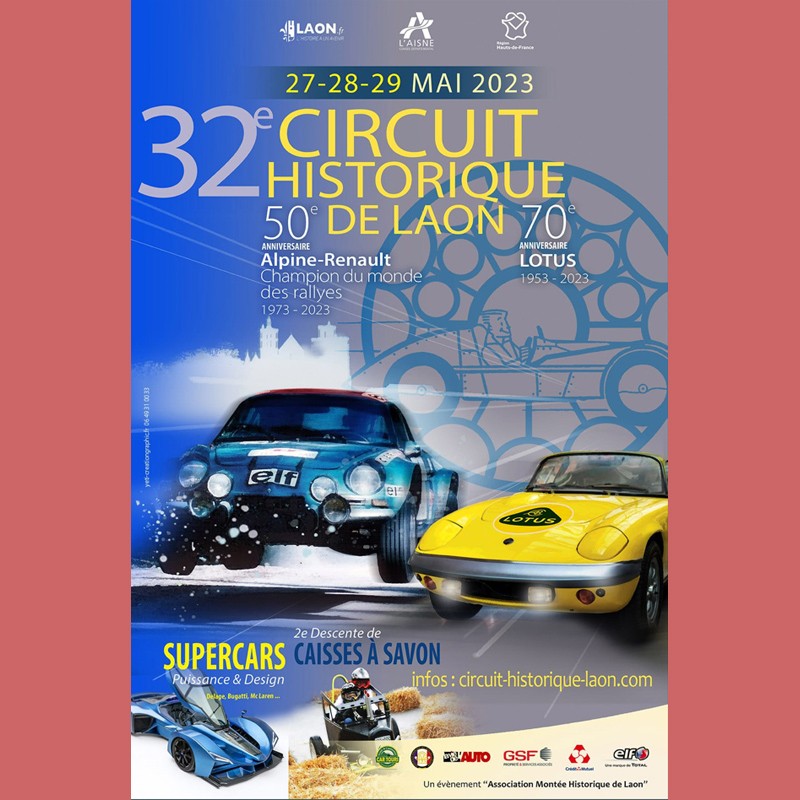 Affiche de la 32ème édition du Circuit Historique de Laon